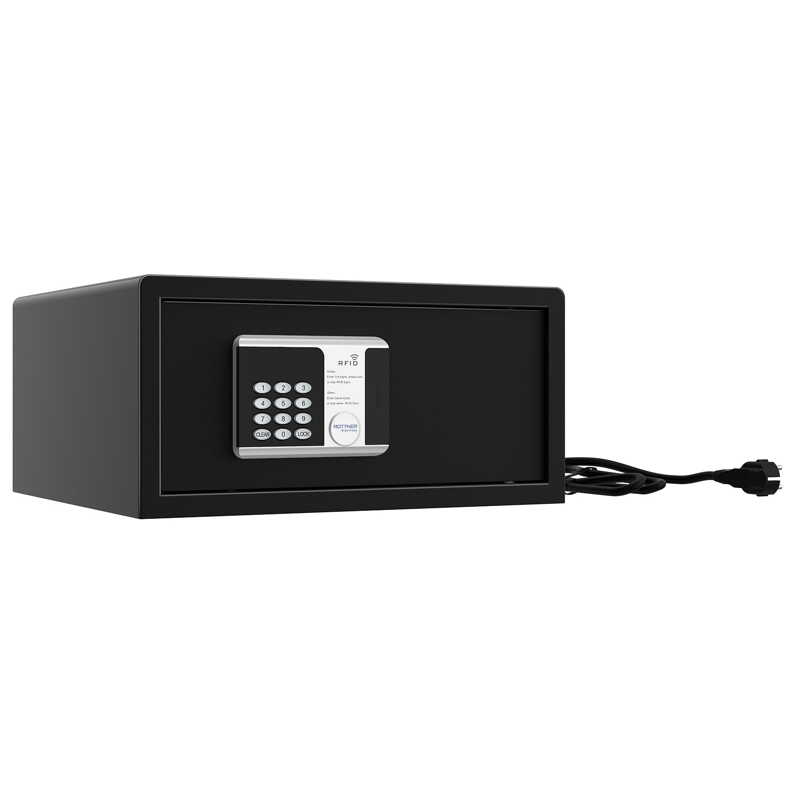 Rottner RFID Lap Möbeltresor in Anthrazit von vorne
