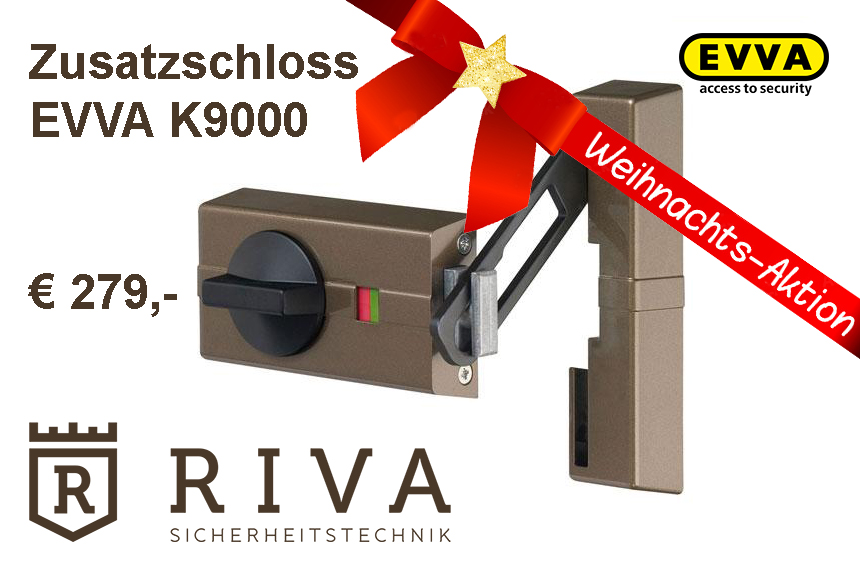 EVVA K9000 Zusatzschloss in Bronze métallisé – stabile Hochsicherheitsausführung